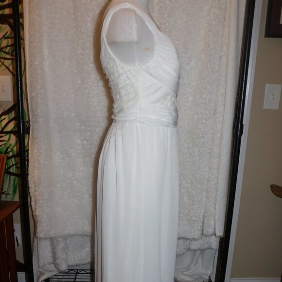 Hailey by Adrianna Papell white formal dress sz 6 - Picture 7 of 14